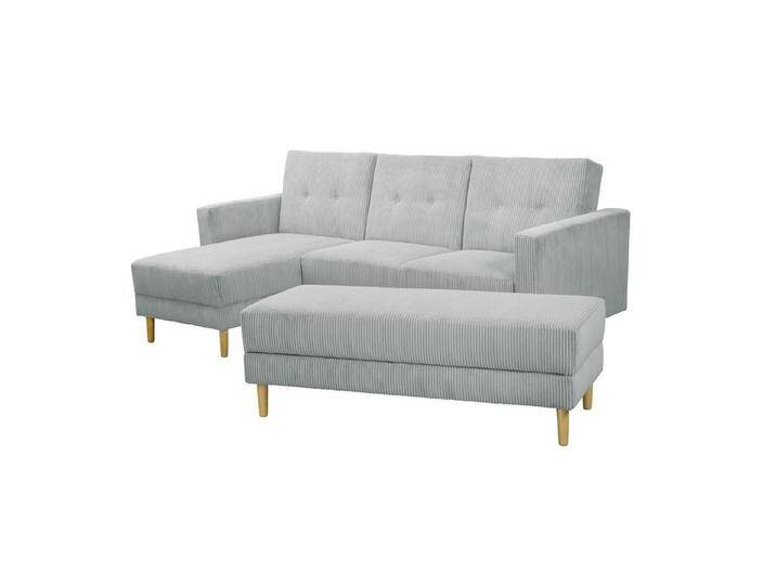 Max Winzer® Ecksofa Just Cool, Funktionssofa mit Hocker, silberfarben, silber von Max-Winzer