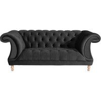 Max Winzer Chesterfield-Sofa "Isabelle", mit Knopfheftung & gedrechselten Füßen in Buche natur, Breite 200 cm von Max Winzer