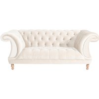 Max Winzer Chesterfield-Sofa "Isabelle", mit Knopfheftung & gedrechselten Füßen in Buche natur, Breite 200 cm von Max Winzer