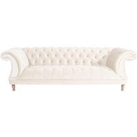 Max Winzer Chesterfield-Sofa "Isabelle", mit Knopfheftung & gedrechselten Füßen in Buche natur, Breite 260 cm von Max Winzer