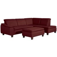 Max Winzer Aaron Sofa 2,5-Sitzer links mit Ecksofa rechts rot von Max Winzer