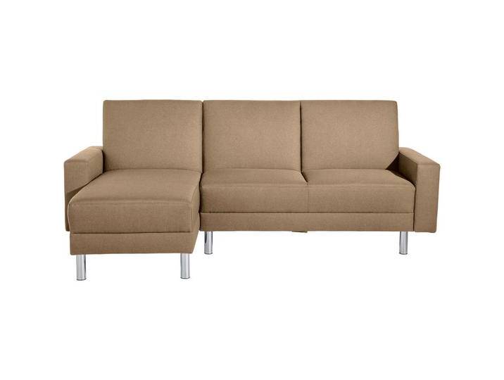 Max Winzer ECKSCHLAFSOFA, Sand, 3-Sitzer, Füllung: Polyetherschaumkern, 230x152 cm, Goldenes M, Made in Europe, Schlafen auf Sitzhöhe, Rücken echt, von Max-Winzer
