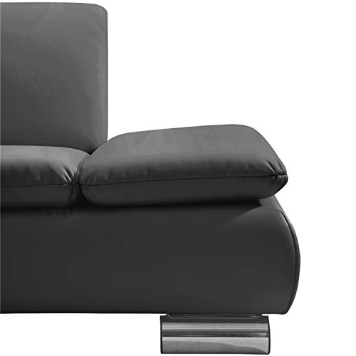 Max Winzer Ecksofa Links mit Sofa 2,5-Sitzer rechts Terrence Kunstleder schwarz von Max Winzer