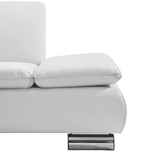 Max Winzer Ecksofa Links mit Sofa 2,5-Sitzer rechts Terrence Kunstleder weiß, 270 x 190 x 76 cm, 2920-264-2070150-MET von Max Winzer