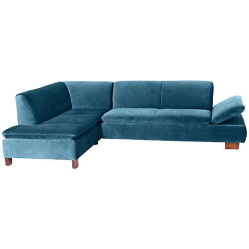 Max Winzer Ecksofa Links mit Sofa 2,5-Sitzer rechts Terrence Samtvelours Petrol von Max Winzer