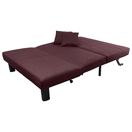 Max Winzer Faltsofa Columbus Flachgewebe Burgund von Max Winzer