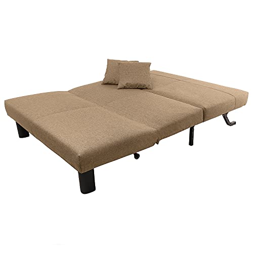 Max Winzer Faltsofa Columbus Flachgewebe Sand von Max Winzer