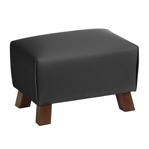 Max Winzer Footstool Hocker Kinderhocker Echtleder (schwarz) von Max Winzer