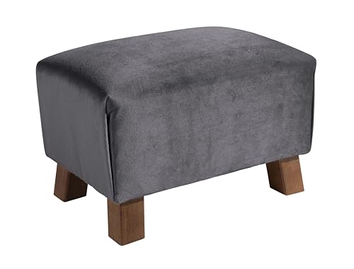 Max Winzer Footstool Hocker Kinderhocker Samtvelours (anthrazit) von Max Winzer