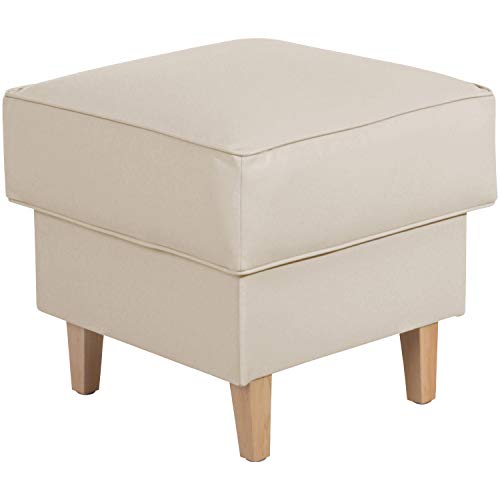 Max Winzer Hocker Lorris Kunstleder beige von Max Winzer