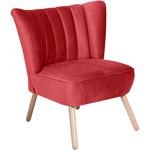 Max Winzer Sessel Alessandro Samtvelours rot von Max Winzer