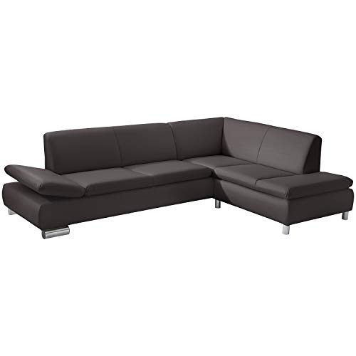 Max Winzer Sofa 2,5-Sitzer Links mit Ecksofa rechts Terrence Kunstleder braun von Max Winzer