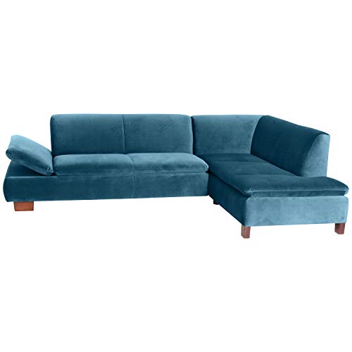 Max Winzer Sofa 2,5-Sitzer Links mit Ecksofa rechts Terrence Samtvelours Petrol von Max Winzer