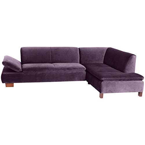 Max Winzer Sofa 2,5-Sitzer Links mit Ecksofa rechts Terrence Samtvelours Purple von Max Winzer