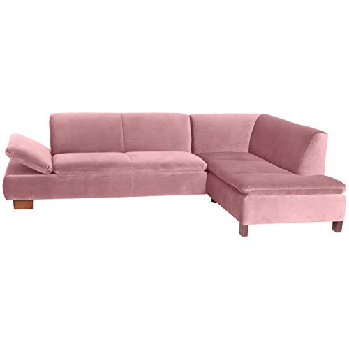 Max Winzer Sofa 2,5-Sitzer Links mit Ecksofa rechts Terrence Samtvelours rosé von Max Winzer