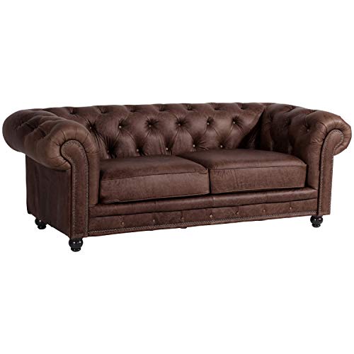 Max Winzer Sofa 2,5-Sitzer Orleans Echtleder (Antikoptik) braun, breite x Tiefe x höhe: 216 x 100 x 77 cm, 2911-3000-9370001-F07 von Max Winzer