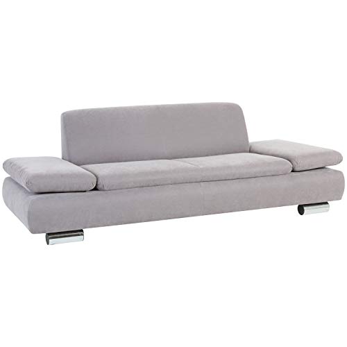 Max Winzer Sofa 2,5-Sitzer Terrence Veloursstoff Silber von Max Winzer