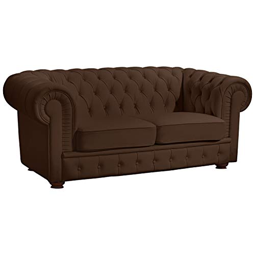 Max Winzer Sofa 2-Sitzer Bridgeport pigmentiertes Nappaleder braun von Max Winzer