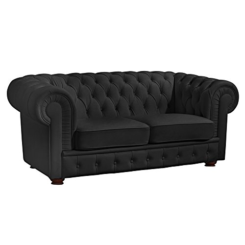 Max Winzer Sofa 2-Sitzer Bridgeport pigmentiertes Nappaleder schwarz von Max Winzer