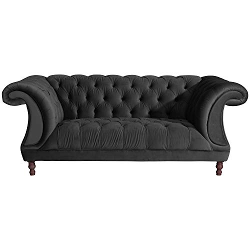 Max Winzer Sofa 2-Sitzer Ivette Samtvelours schwarz von Max Winzer