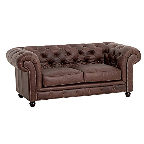 Max Winzer Sofa 2-Sitzer Orleans Echtleder (Antikoptik) braun von Max Winzer