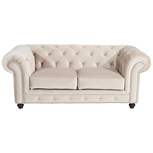 Max Winzer Sofa 2-Sitzer Orleans Samtvelours Creme von Max Winzer