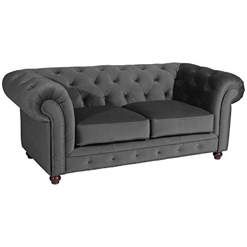 Max Winzer Sofa 2-Sitzer Orleans Samtvelours anthrazit von Max Winzer