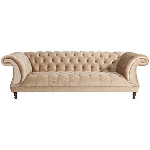 Max Winzer Sofa 3-Sitzer Ivette Samtvelours Sand 2994-3880-2044226-F07 Breite x Tiefe x Höhe: 253 x 100 x 80 cm von Max Winzer