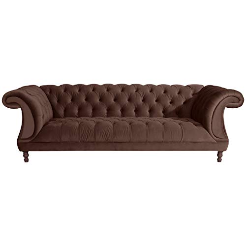 Max Winzer Sofa 3-Sitzer Ivette Samtvelours braun von Max Winzer