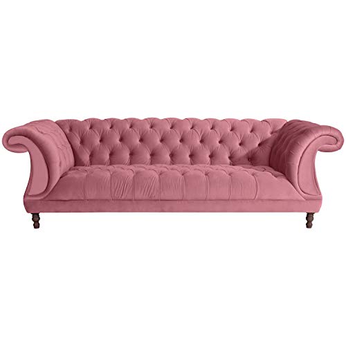 Max Winzer Sofa 3-Sitzer Ivette Samtvelours rosé, 2994-3880-2044206-F07, Breite x Tiefe x Höhe: 253 x 100 x 80 cm von Max Winzer