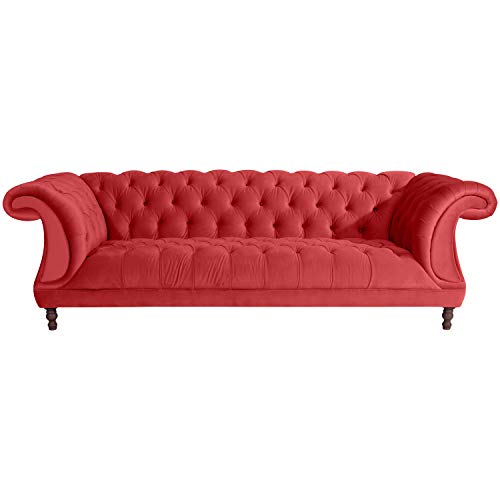 Max Winzer Sofa 3-Sitzer Ivette Samtvelours rot 2994-3880-2044223-F07 breite x Tiefe x höhe: 253 x 100 x 80 cm von Max Winzer