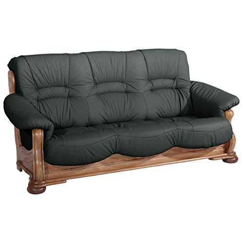 Max Winzer Sofa 3-Sitzer Tennessee Echtleder dunkelgrün von Max Winzer