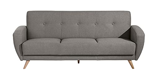 Max Winzer Sofa 3-Sitzer mit Bettfunktion Jerry Samtvelours (mit Clean-ABO Ausrüstung) grau von Max Winzer