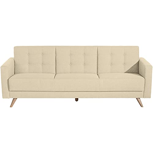 Max Winzer Sofa 3-Sitzer mit Bettfunktion Julian Flachgewebe beige von Max Winzer