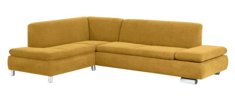 Modernes Ecksofa Tampere, Ottomane links Veloursstoff mais von Max Winzer