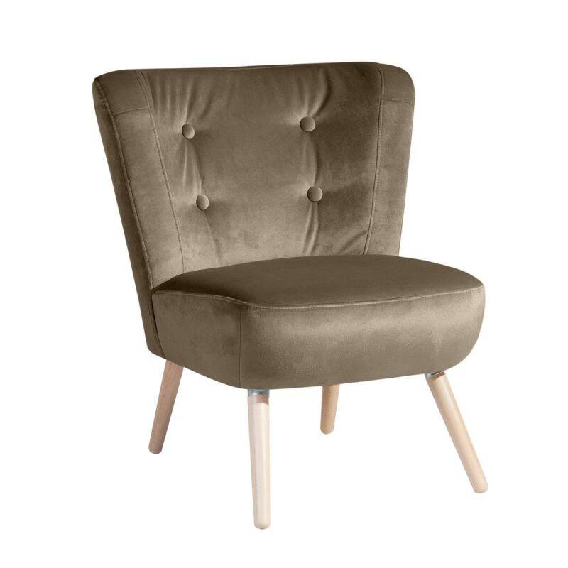 Retro Sessel Nikki Samtvelours sahara von Max Winzer