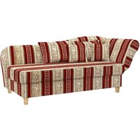 Selma Recamiere mit Armteil rechts klappbar rot Ornament von Max Winzer