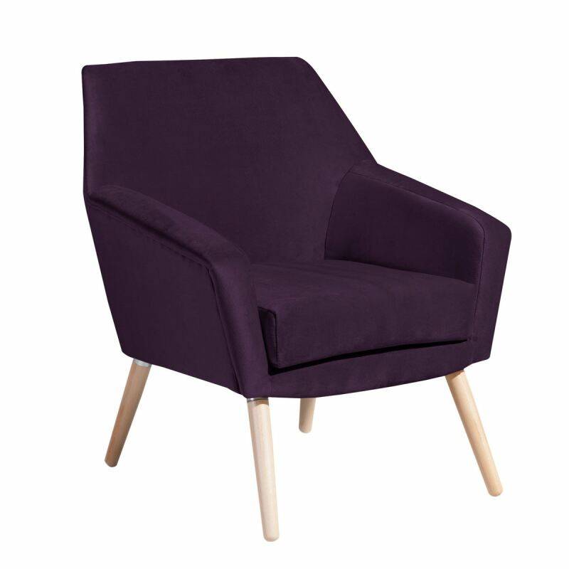 Sessel Alan Samtvelour purple von Max Winzer