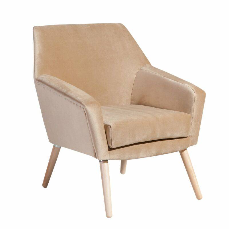 Sessel Alan Samtvelour sand von Max Winzer