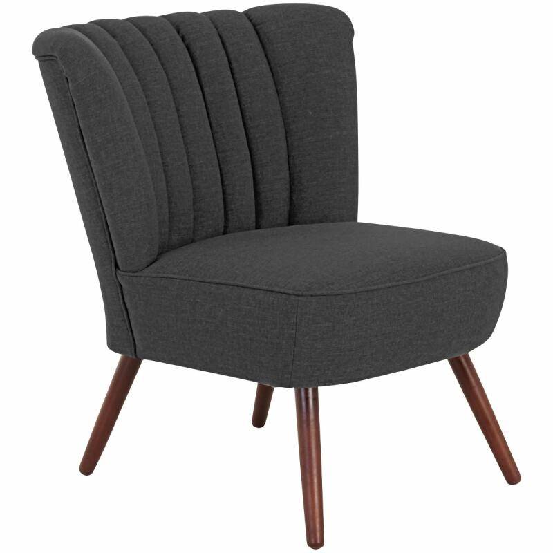 Sessel Aspen Flachgewebe (Leinenoptik) schwarz von Max Winzer