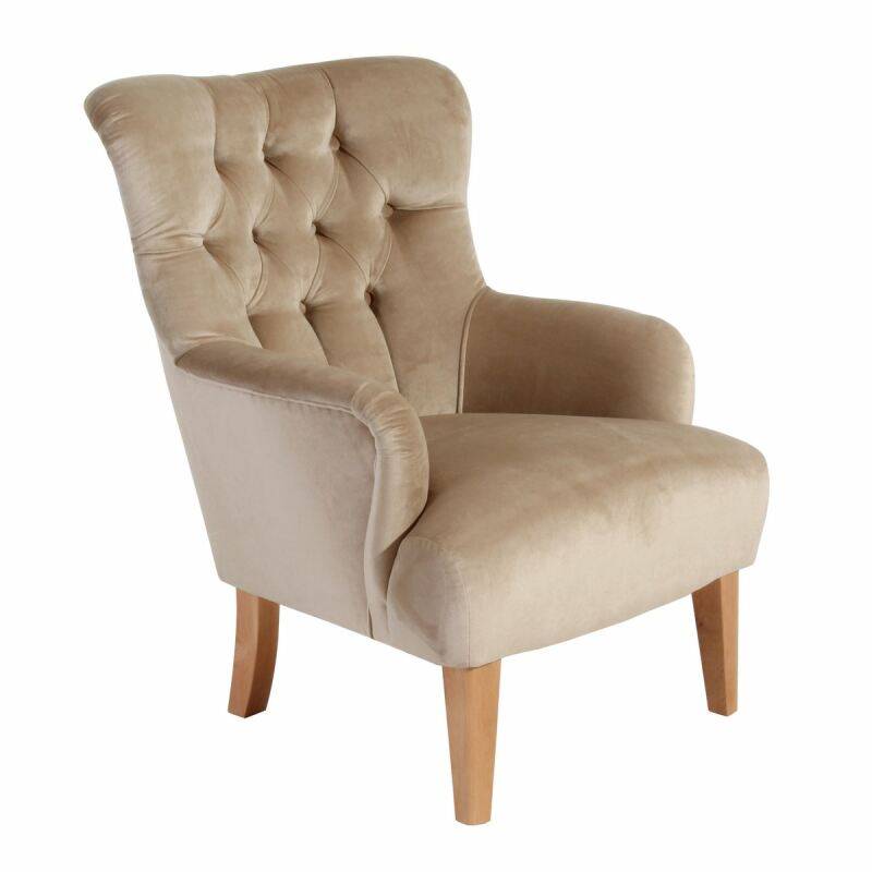 Sessel Bradley Samtvelours sand von Max Winzer