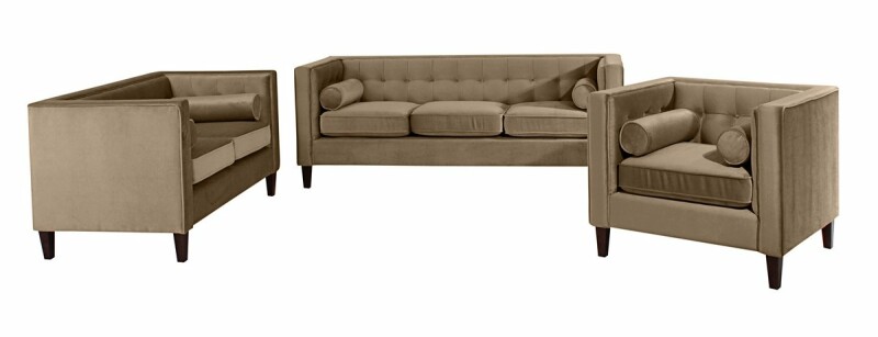 Sofa Garnitur Joko, mit 3-Sitzer, 2-Sitzer, Sessel Samtvelours sahara Sofa Garnitur Joko, mit 3-Sitzer, 2-Sitzer, Sessel Samtvelours sahara von Max Winzer