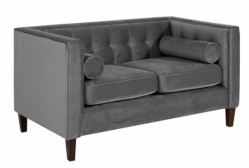 Vintage 2-Sitzer Sofa Joko Samtvelours anthrazit Vintage 2-Sitzer Sofa Joko Samtvelours anthrazit von Max Winzer