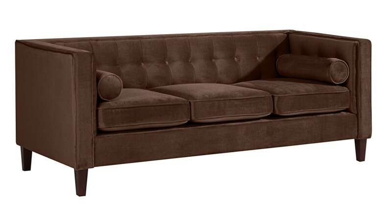 Vintage 3-Sitzer Sofa Joko Samtvelours braun von Max Winzer