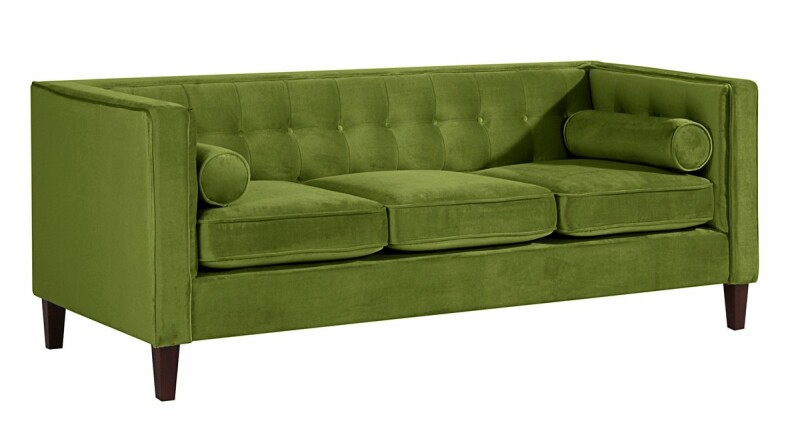 Vintage 3-Sitzer Sofa Joko Samtvelours oliv von Max Winzer