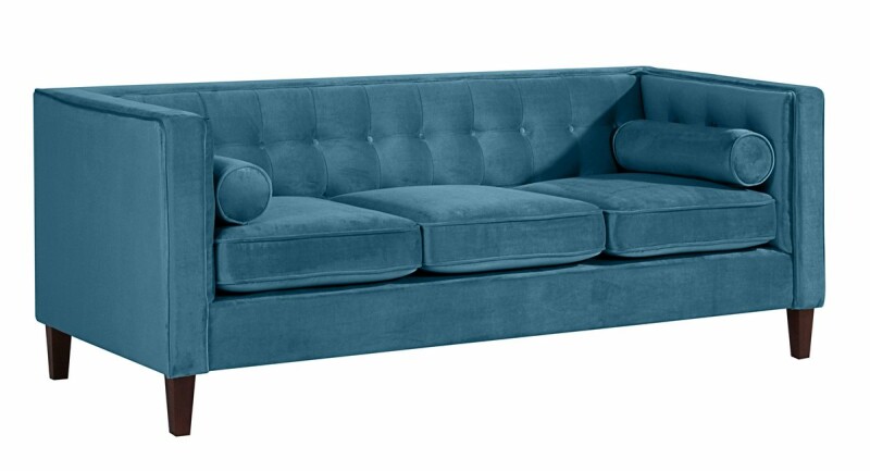 Vintage 3-Sitzer Sofa Joko Samtvelours petrol von Max Winzer