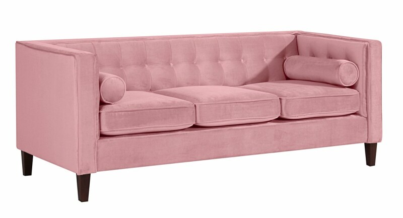 Vintage 3-Sitzer Sofa Joko Samtvelours rosé von Max Winzer
