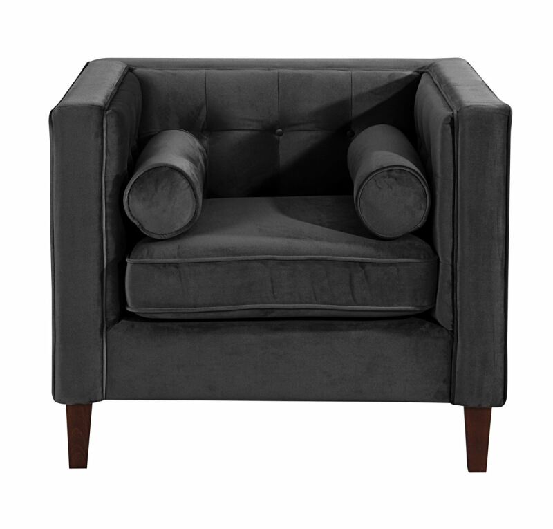 Vintage Sessel Joko Samtvelours schwarz von Max Winzer