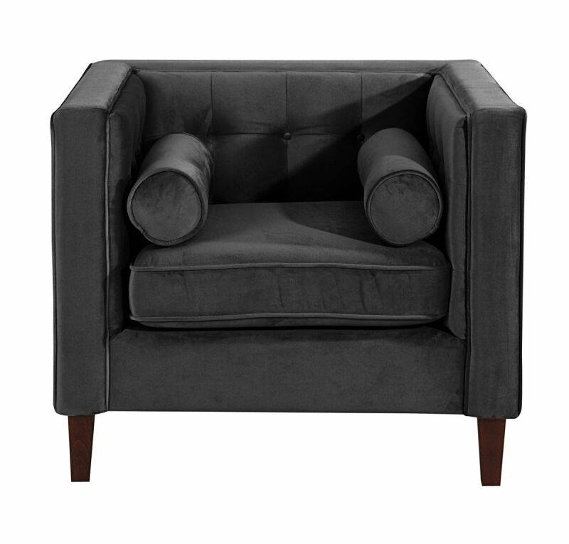 Vintage Sessel Joko Samtvelours schwarz von Max Winzer