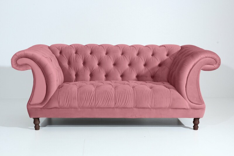 Vintage Sofa Isabelle - 2-Sitzer Samtvelours rosé Vintage Sofa Isabelle - 2-Sitzer Samtvelours rosé von Max Winzer